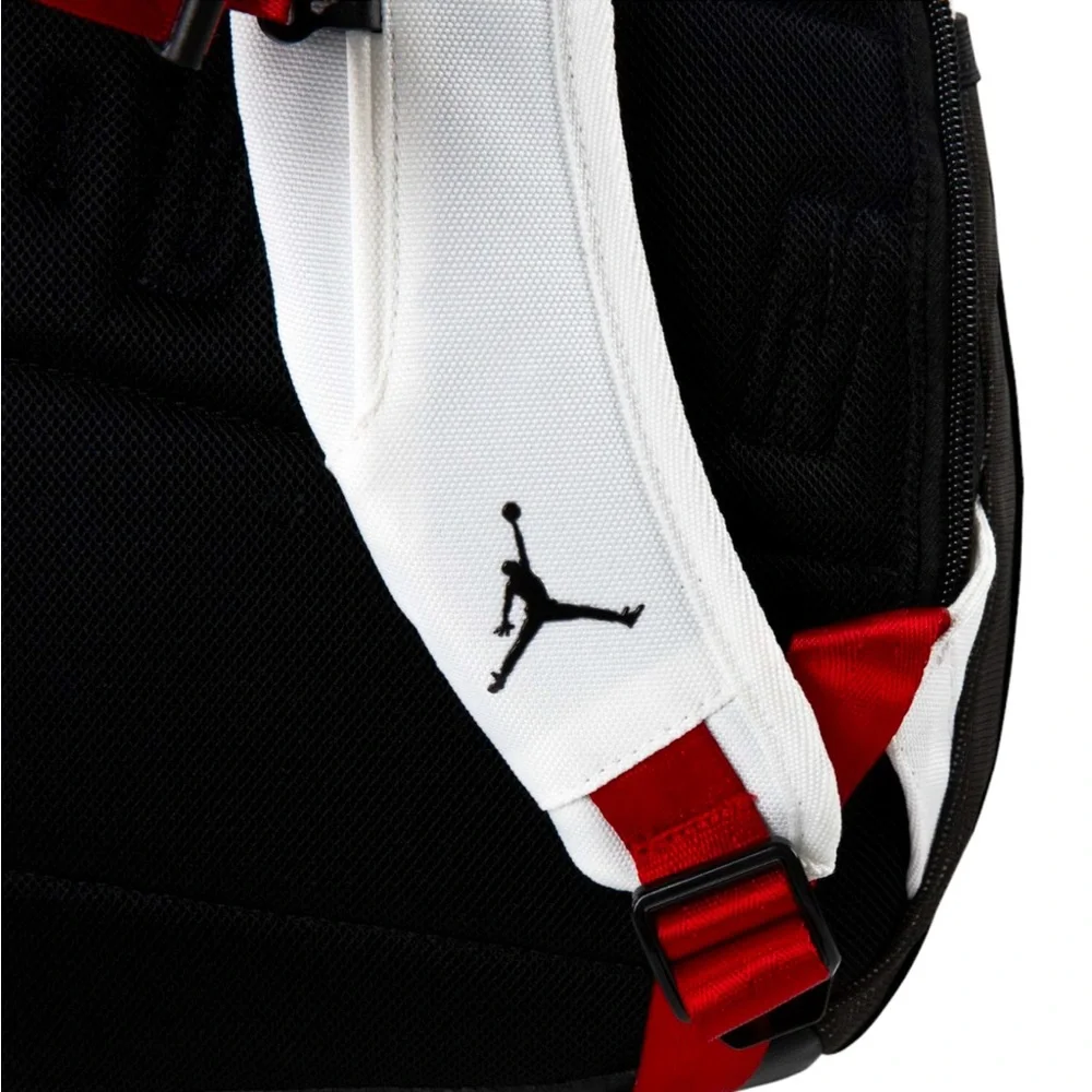 Authentic Jordan Air Patrol Backpack 29L in White w Red and Black Accents-Large - Picture 6 of 12